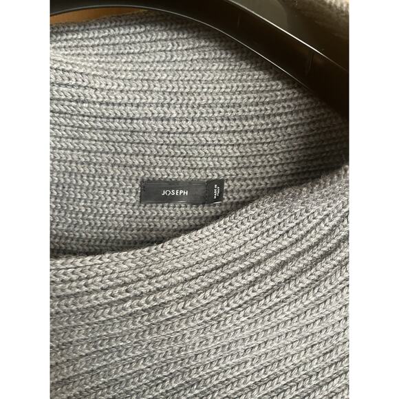 JOSEPH 100% Merino Wool Asymetrical Sweater $590 Gray Size Large Made in ITALY - Picture 4 of 7